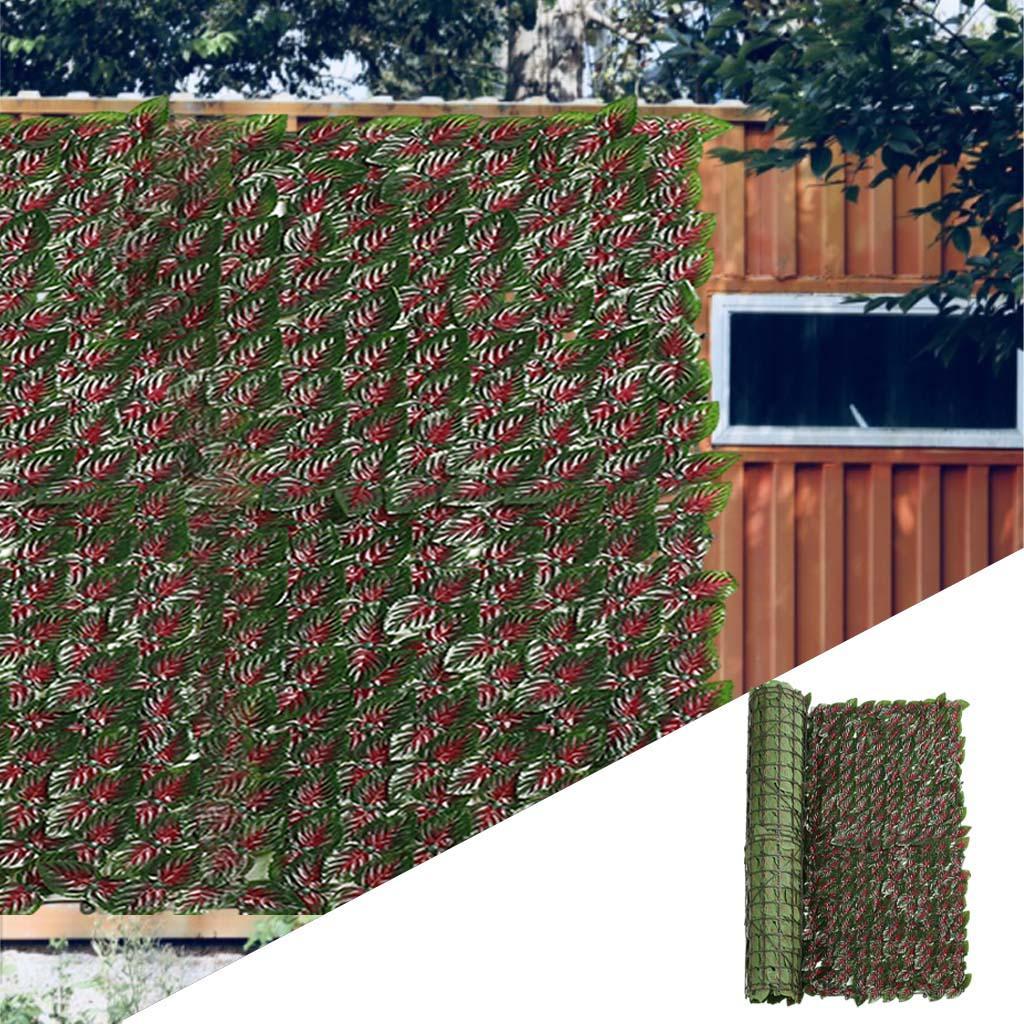 Patio 19.69''x118.11'' inches Faux Leaf Privacy Fence Screen Artificial Leaf Vine Climbing Gardening Outdoor Backyard Decoration Fence Cover