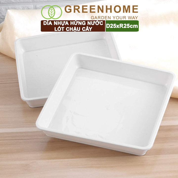 Dĩa nhựa lót chậu cây, nhựa nguyên sinh, bền, đẹp | Greenhome