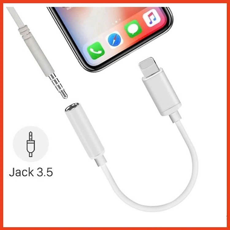 Cáp Chuyển Đổi cổng sạc của IP 13, 12, 11, Xs/max, X, 7 Plus Sang cổng loa jack 3.5mm - Hàng chính hãng