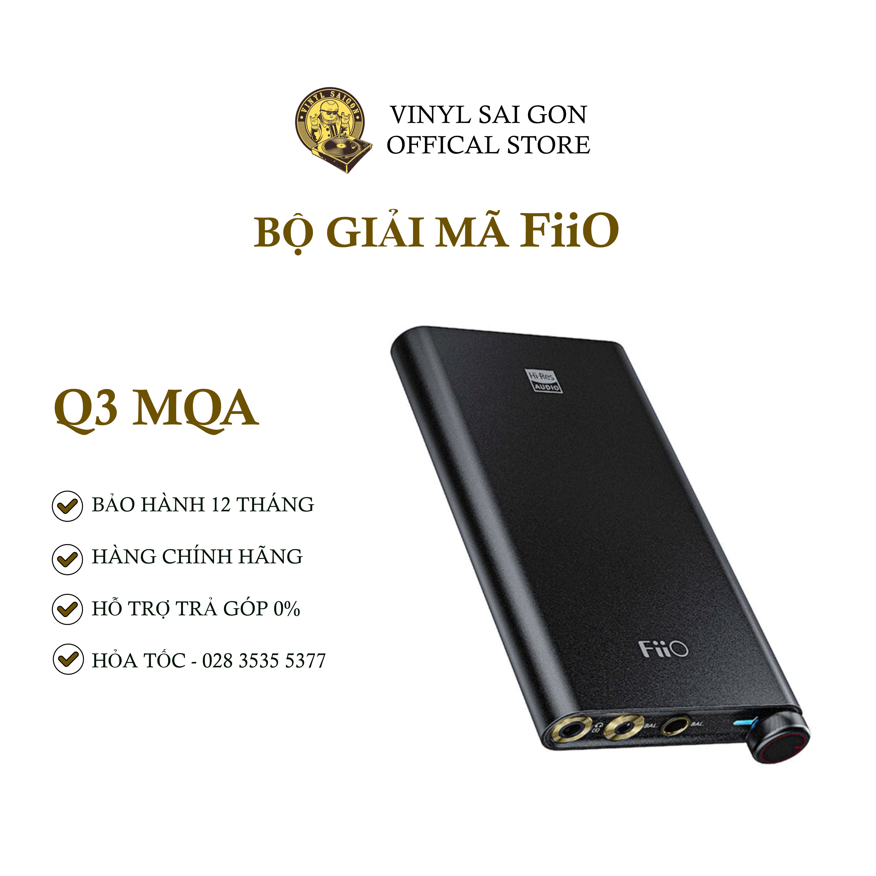 Bộ Giải Mã Dac/Amp FiiO Q3 MQA - Hàng Nhập Khẩu