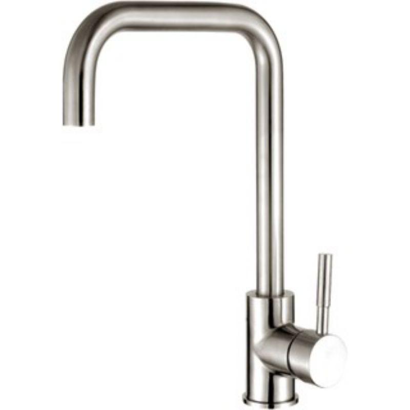 Vòi rửa chén Nóng Lạnh kiểu vuông ống lớn phi 24 gắn chậu INOX SUS 304 Cao cấp HPN-RC07 Tặng kèm cặp dây cấp nóng lạnh