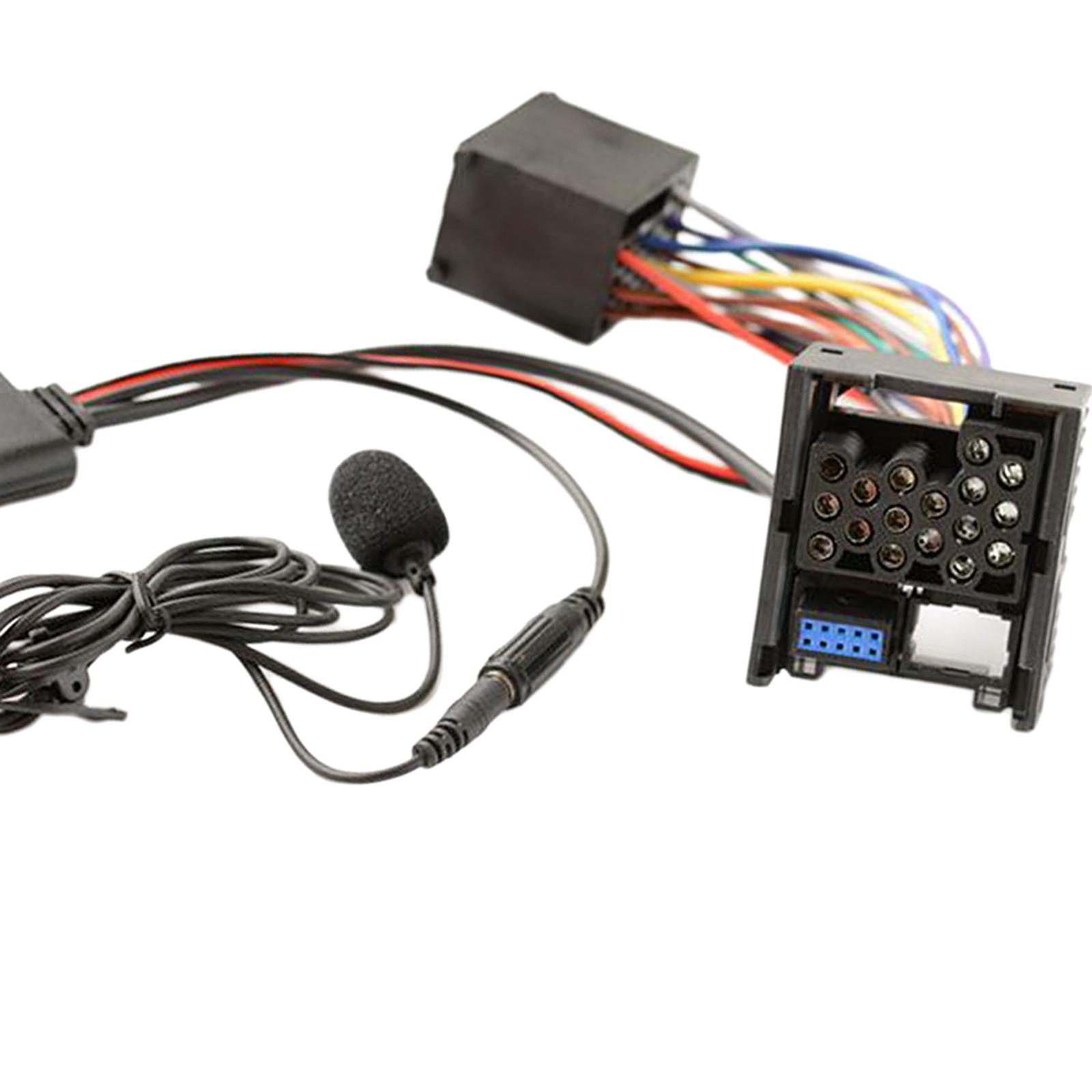 2pcs Bluetooth 5.0 Audio Cable Adapter w/Mic Kit for BMW E46 3 Series 02-06