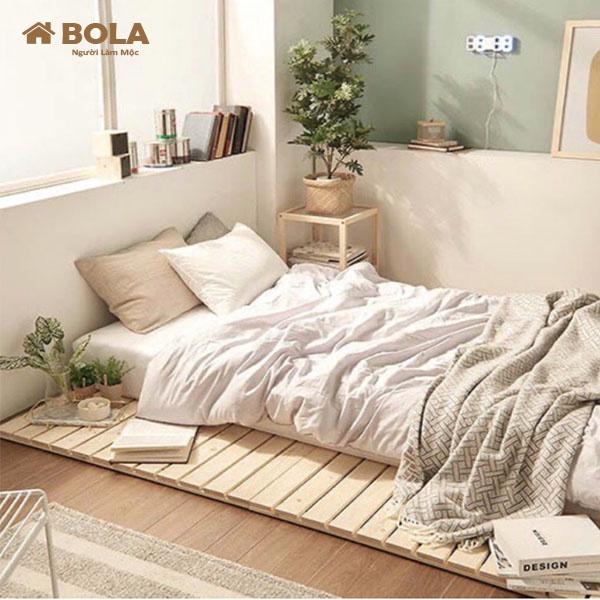 Giường Ngủ Pallet Gỗ Thông Gấp Gọn Bola