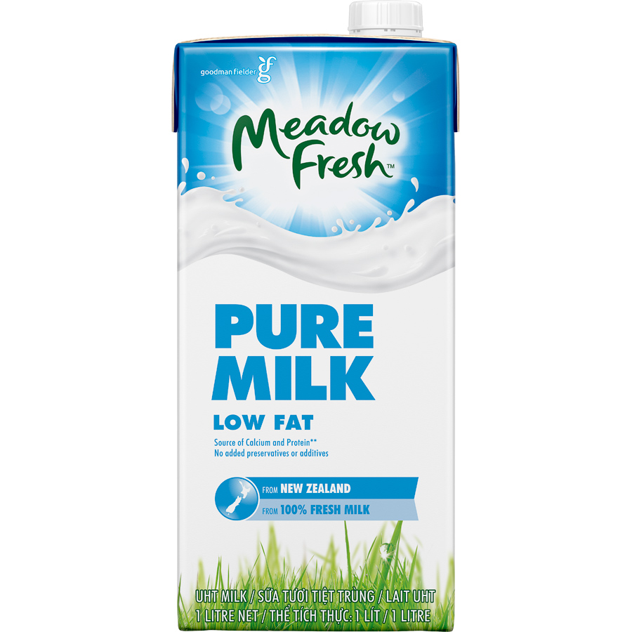 Thùng 12 hộp Sữa tươi tiệt trùng ít béo Meadow Fresh 1L