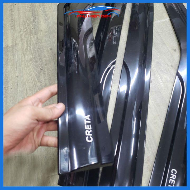 Vè che mưa cho xe ô tô Creta 2022-2023 vè đen thái bảo vệ trang trí xe