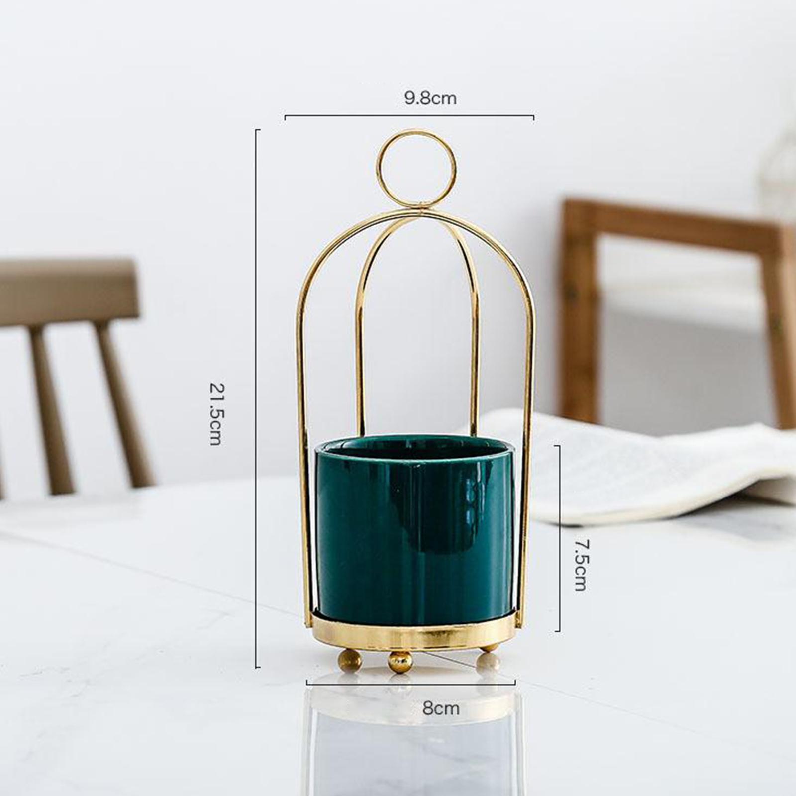 2x Flower Plant Vases Pot Planters Hanging Ceramic Storage Jar Container