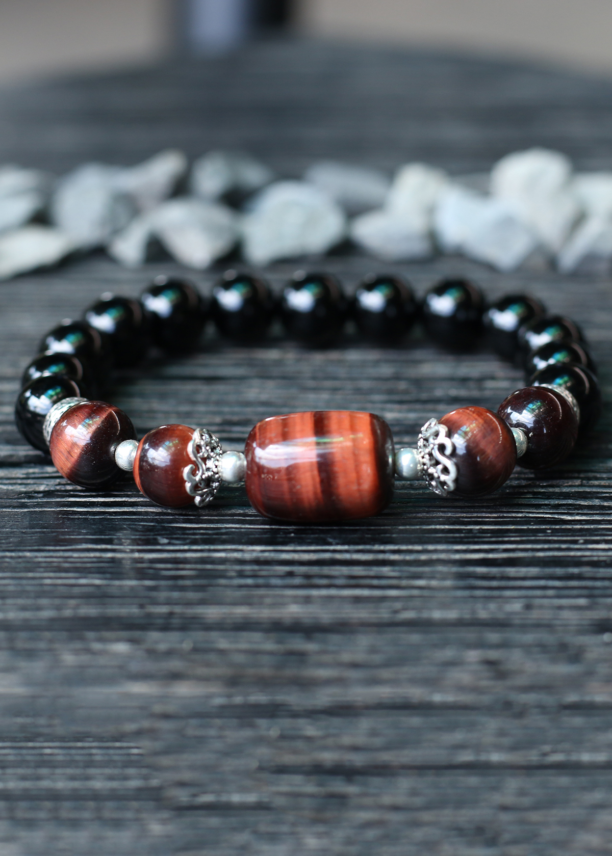 Vòng tay đá thiên nhiên phối lu thống size hạt 8mm - Ngọc Quý Gemstones