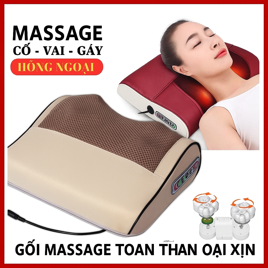 Máy Massage Cổ Vai Gáy Hồng Ngoại – Công Nghệ Hiện Đại, Hiệu Quả Thư Giãn Tuyệt Vời, ĐÈN TRANG TRÍ , ĐỒNG HỒ TREO TƯỜN