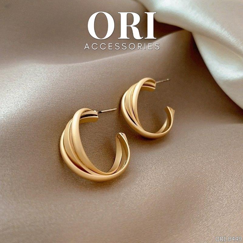 Khuyên tai Retro vòng xoắn Oriana sang trọng ORI ACCESSORIES B449