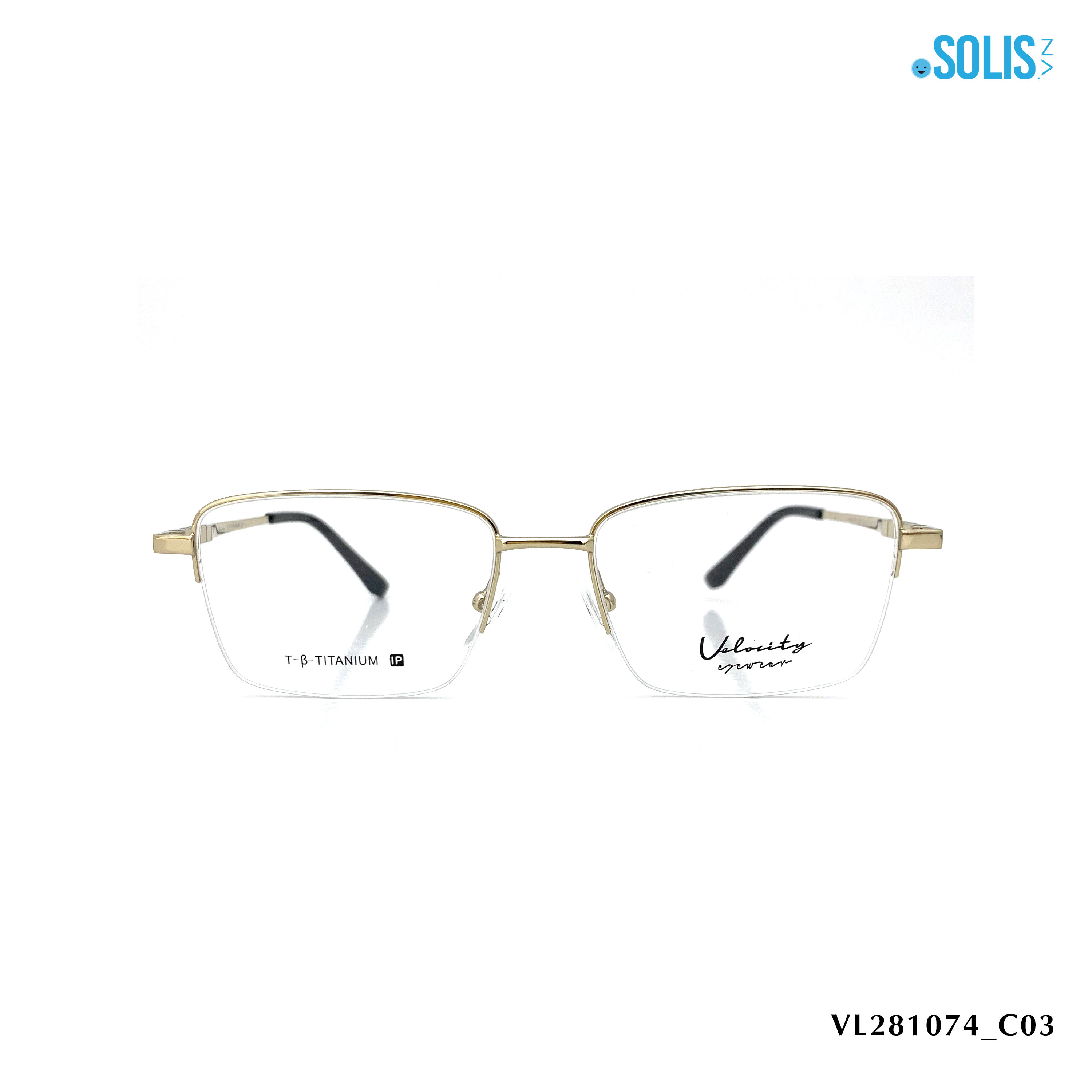 Gọng kính kim loại hiệu Velocity VL281074 KÍCH THƯỚC 53-17-145