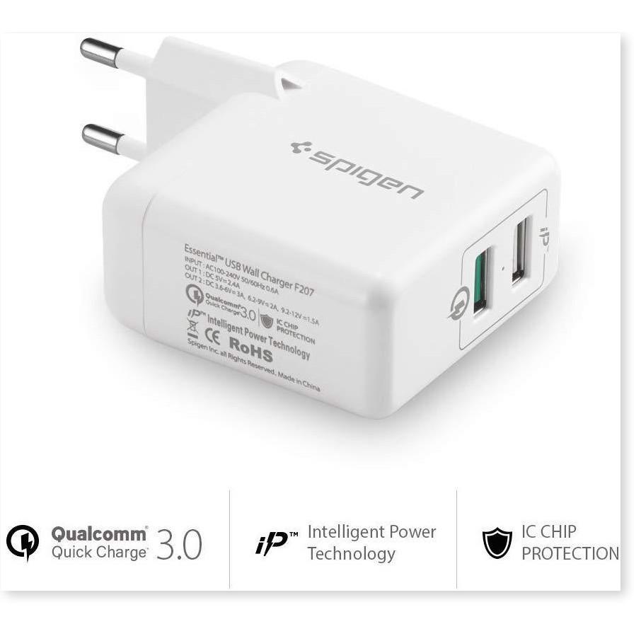 Củ Sạc Nhanh Spigen Quick Charge Wall Charger - Hàng Chính Hãng