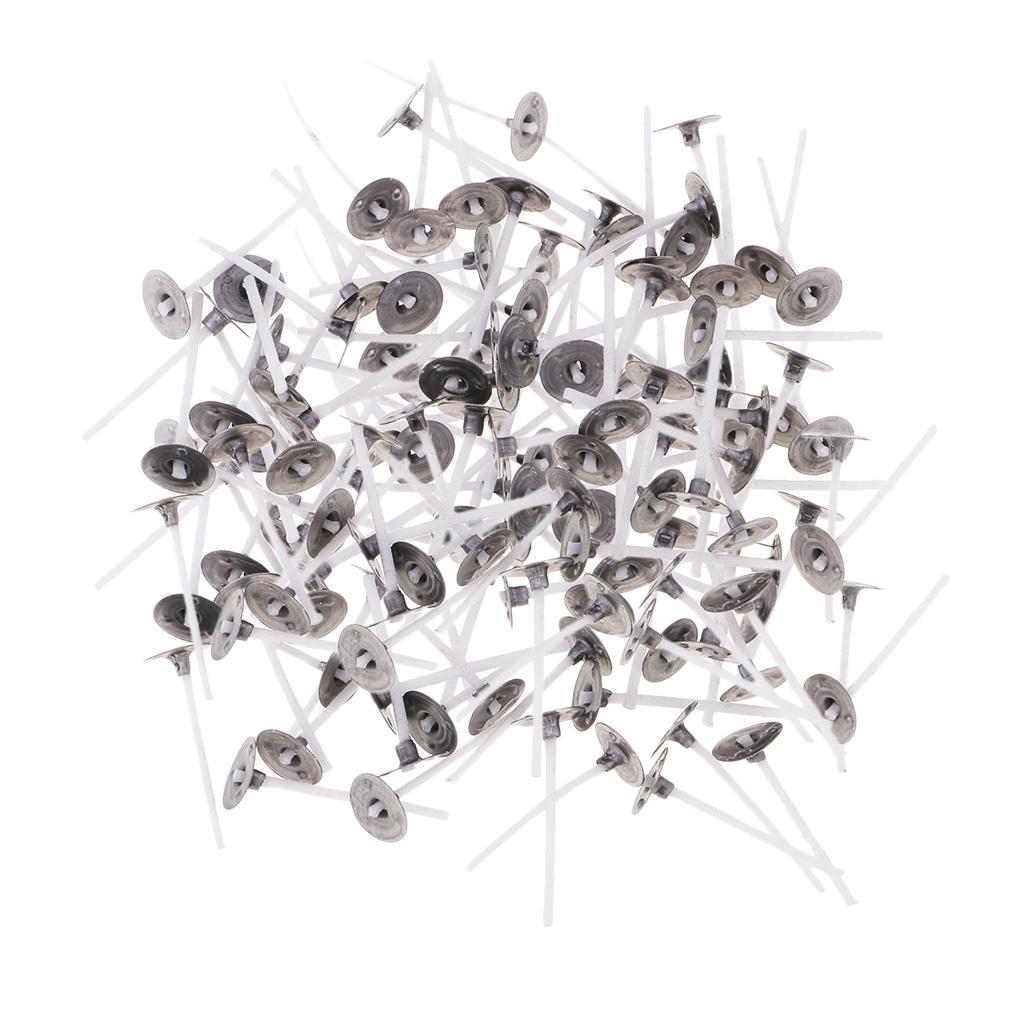 200x Natural Cotton Candle   with Tab for Christmas Candle Making 3.5cm