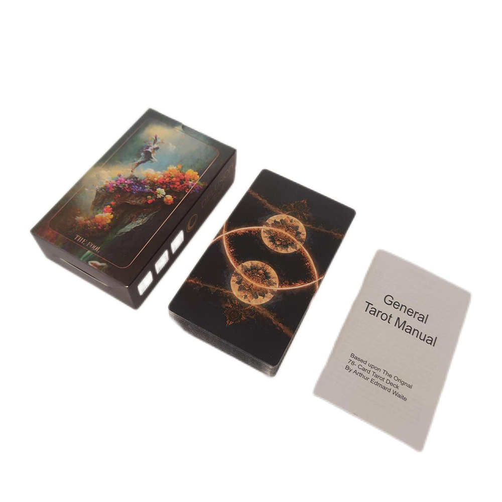 [Size Gốc] Bộ bài Delusion Tarot 78 lá bài 7x12 Cm đá thanh tẩy