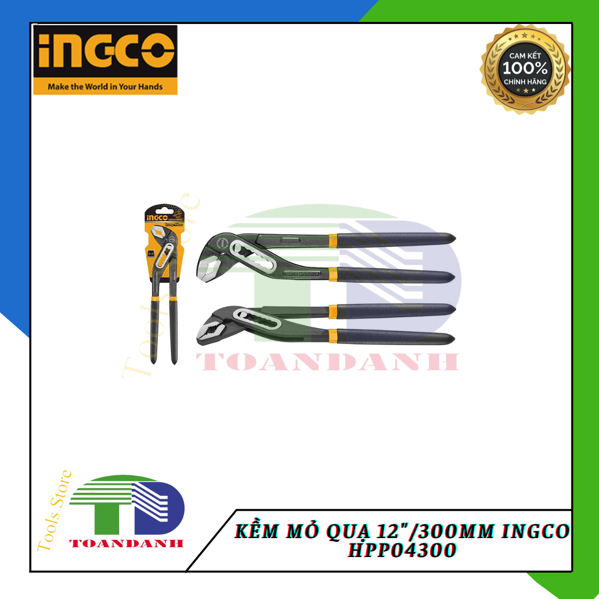 Kềm mỏ quạ 12"/300mm ingco HPP04300
