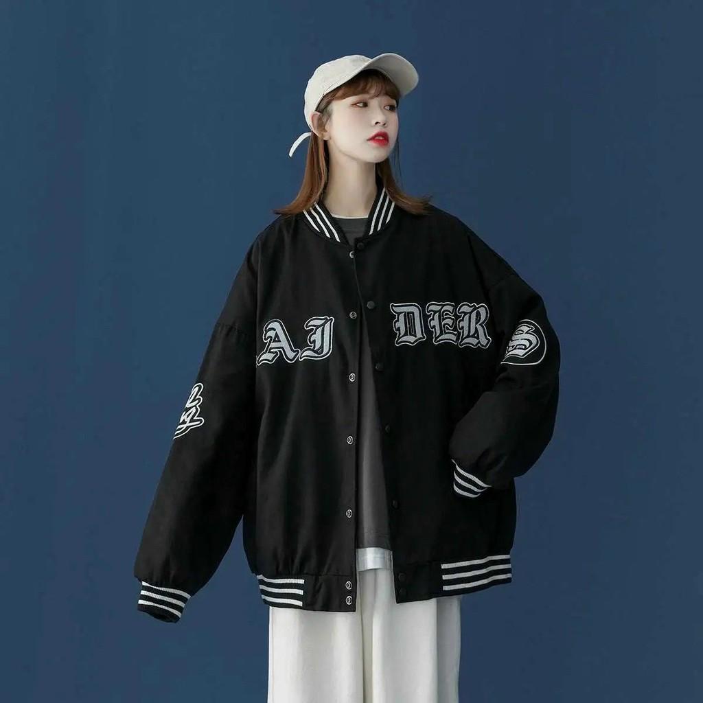 Áo khoác bomber dù AE.DER Unisex ulzzang nam nữ 2 lớp Jacket Bomber, áo khoác bomber thời trang thu đông nam nữ,áo khoác dù  gió hàng 1 lớp unisex freesize form thụng tay trắng