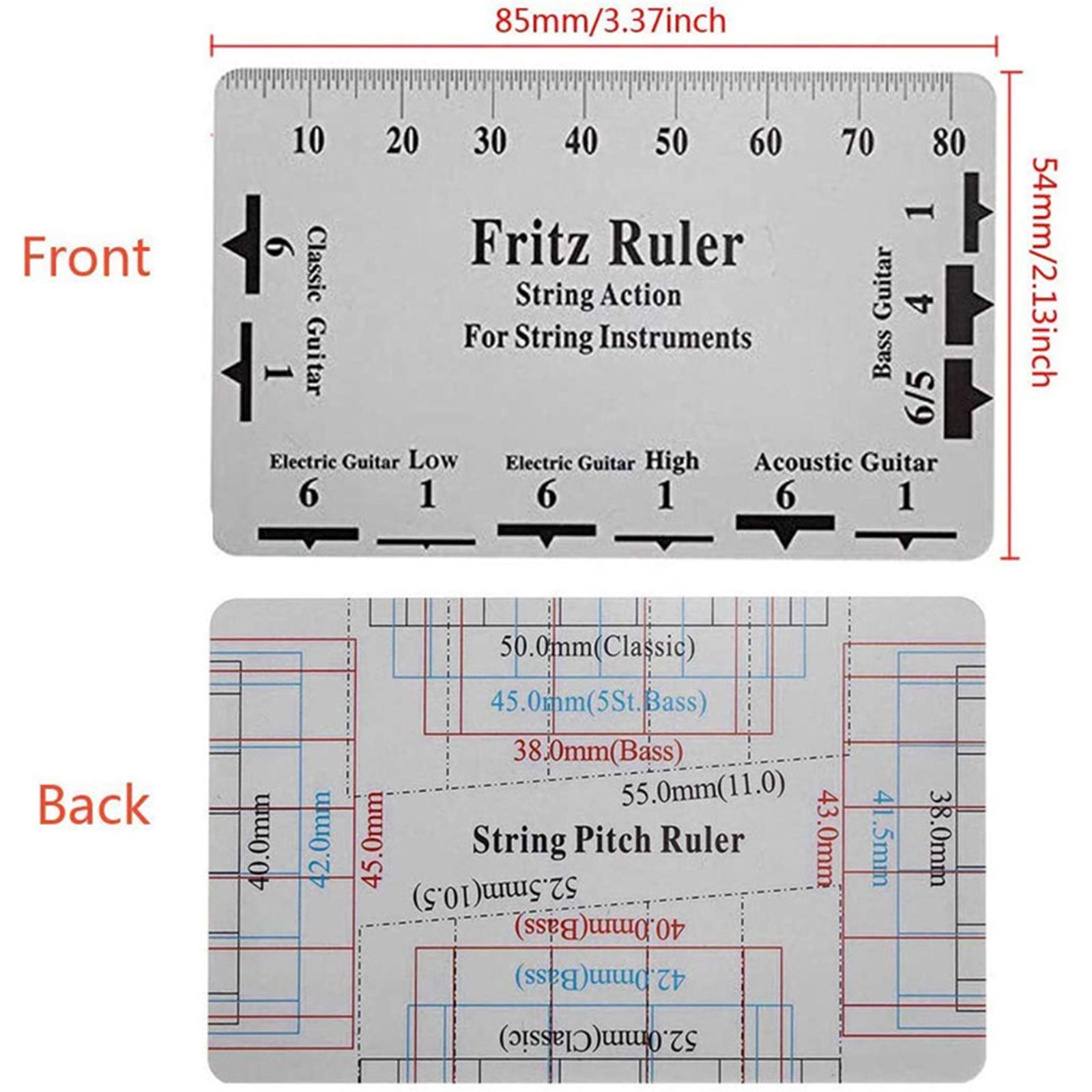 Guitar Neck Notched Straight Fret Ruler Fret Level Luthier Tool Guitar