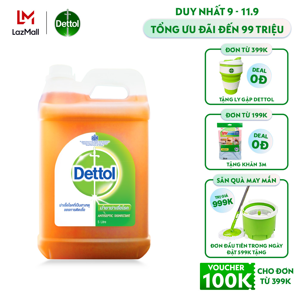 Dung Dịch Diệt Khuẩn Đa Năng Dettol 5L