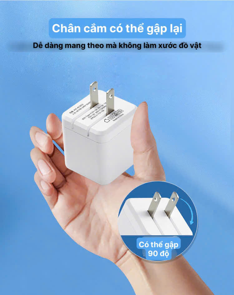 Củ sạc xuất Nhật GaN 30W KFLY ( JHX-AC2052) đạt chứng nhận PSE tiêu chuẩn Nhật Bản, được dùng thử 30 ngày, bảo hành hàng chính hãng 12 tháng