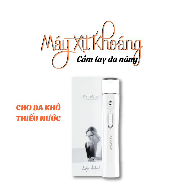 Máy Xịt Khoáng Phun Sương Tạo Độ Ẩm Khuôn Mặt Mini Cầm Tay SkinWard+ SW-836 - Cân Bằng Độ Ẩm Có Chức Năng Thay Thế Sạc Dự Phòng - Hàng Chính Hãng