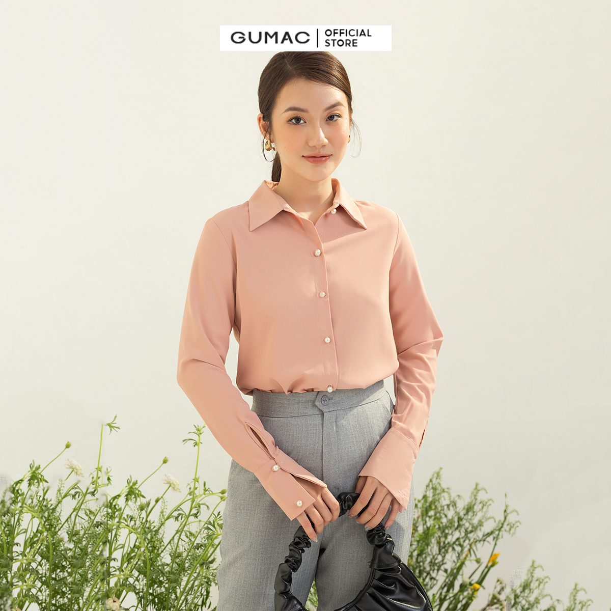 Quần tây nữ GUMAC QC03002 form cơ bản chạy sọc