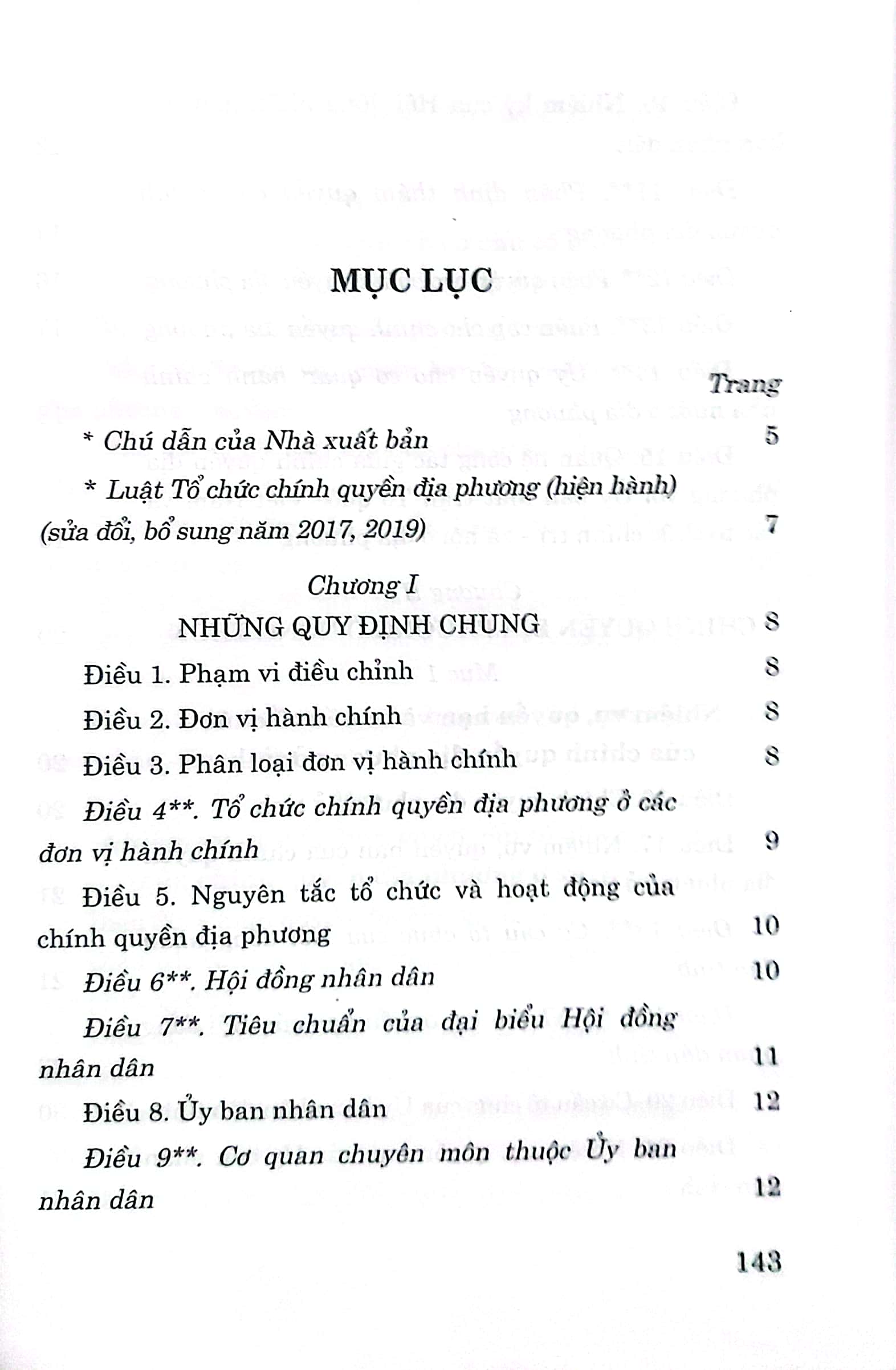 Luật Tổ chức chính quyền địa phương