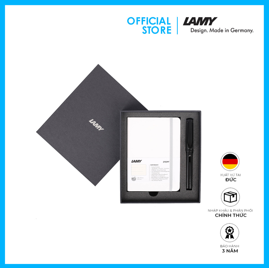 Gift Set Lamy Notebook A6 Softcover White + Lamy Al-Star Black - GSA6-Al0020