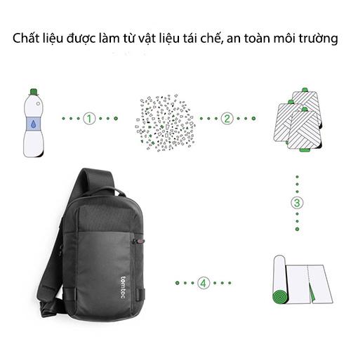 [HÀNG CHÍNH HÃNG] TÚI ĐEO ĐA NĂNG TOMTOC (USA) CROXBODY EDC SLING BAG | 11-INCH chống thấm nước và chống mài mòn