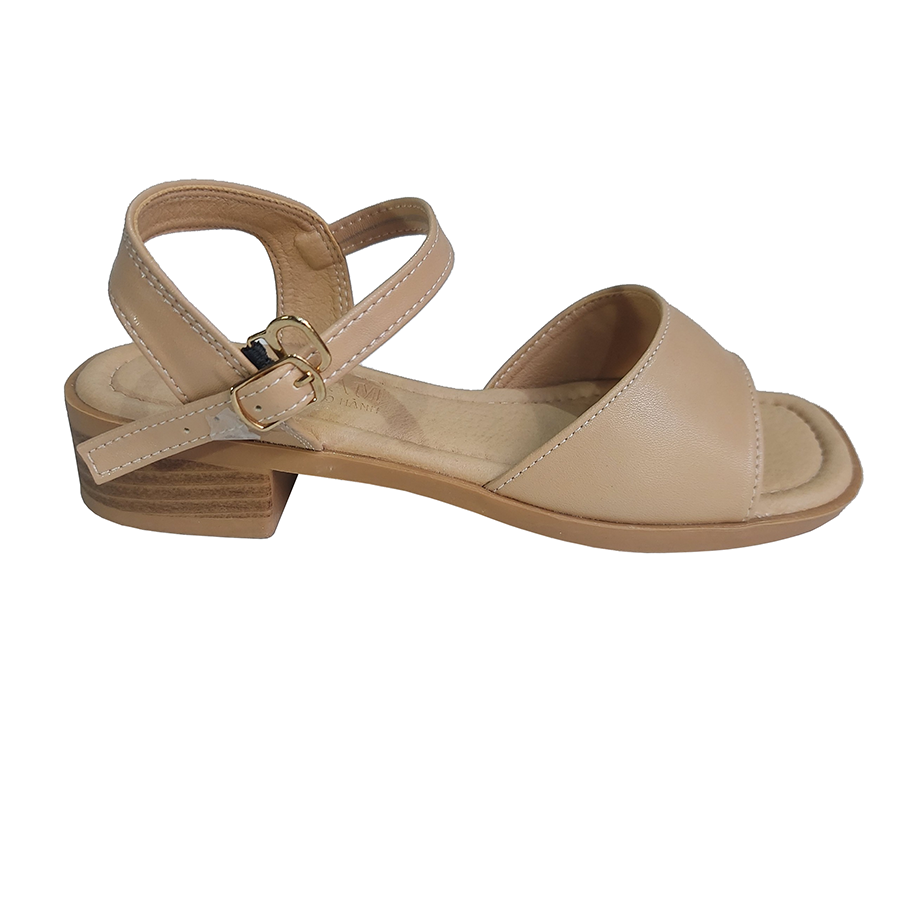 Giày Sandal Nữ Cao Gót TiTi ĐÔ Da Bò Thật Thời Trang Cao Cấp 3cm DNU2177