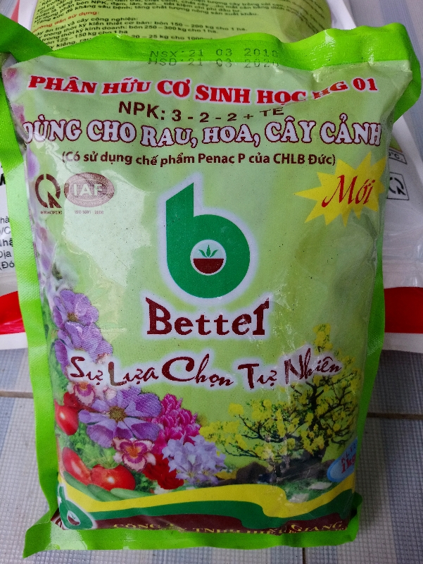 PHÂN HỮU CƠ SINH HỌC HG 01 NPK: 3-2-2 + TE