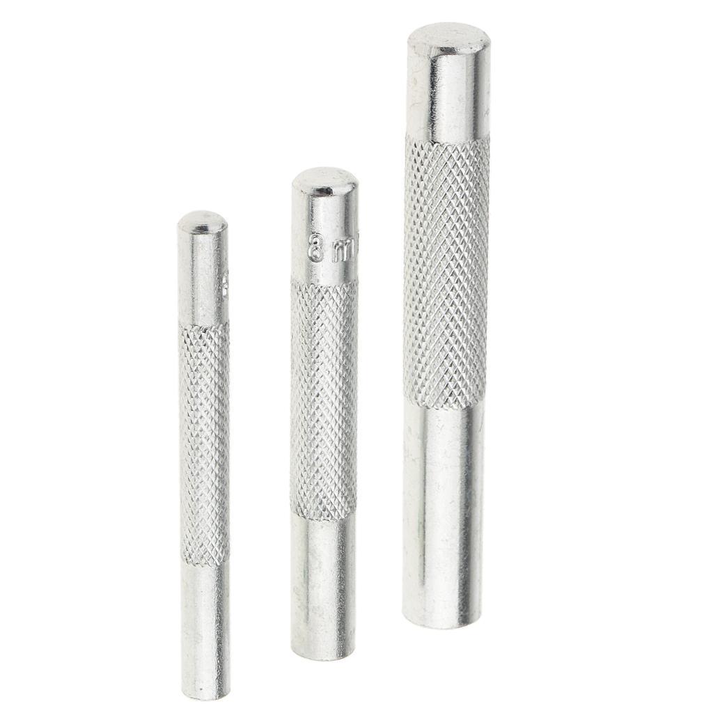 3 Pieces Die Punch Tools Snaps Fastener Punch Hole Tool for Rivet Button Install