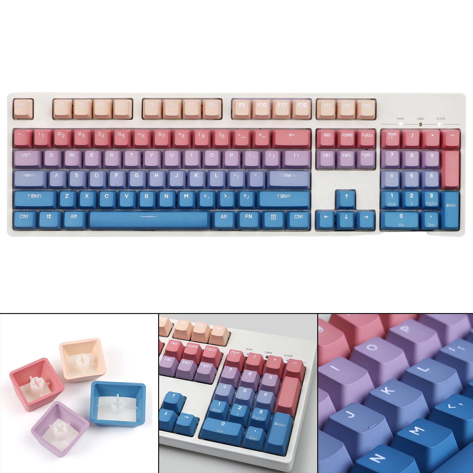 104Key Mechanical Keyboard Keycaps Waterproof Anti-Slip Office Supplies