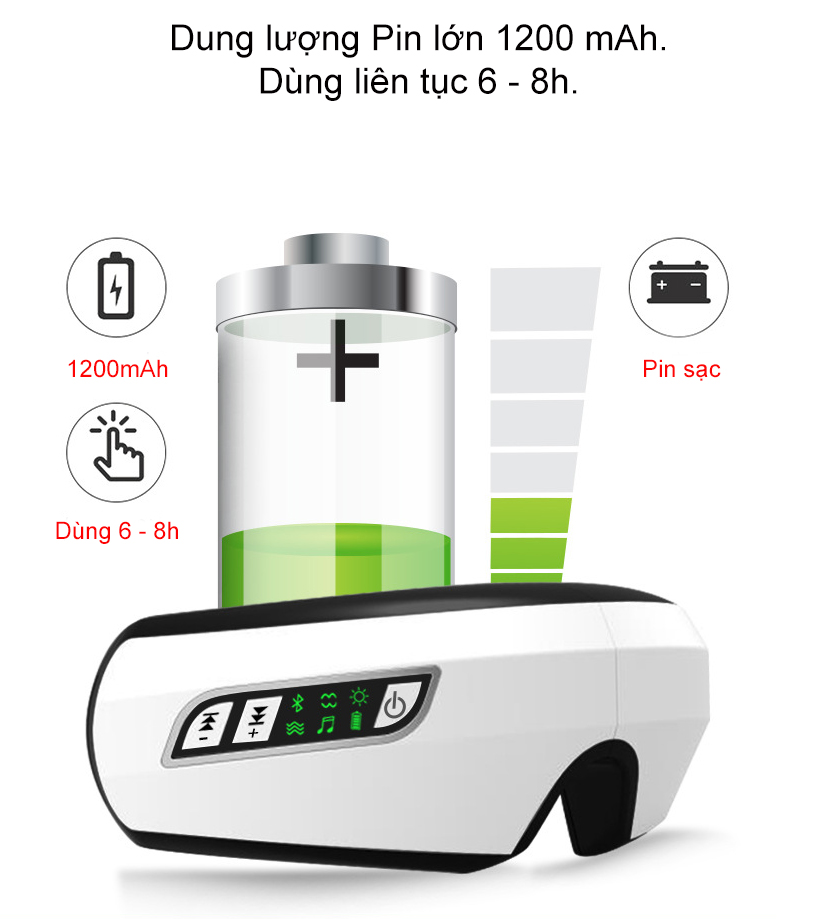 Máy Massage mắt Bluetooth nghe nhạc thư giãn cao cấp AQHY1