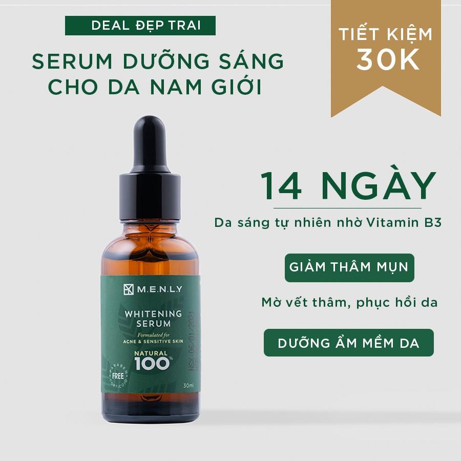 Serum thiên nhiên MENLY dưỡng trắng mờ thâm da cho nam  30ml.