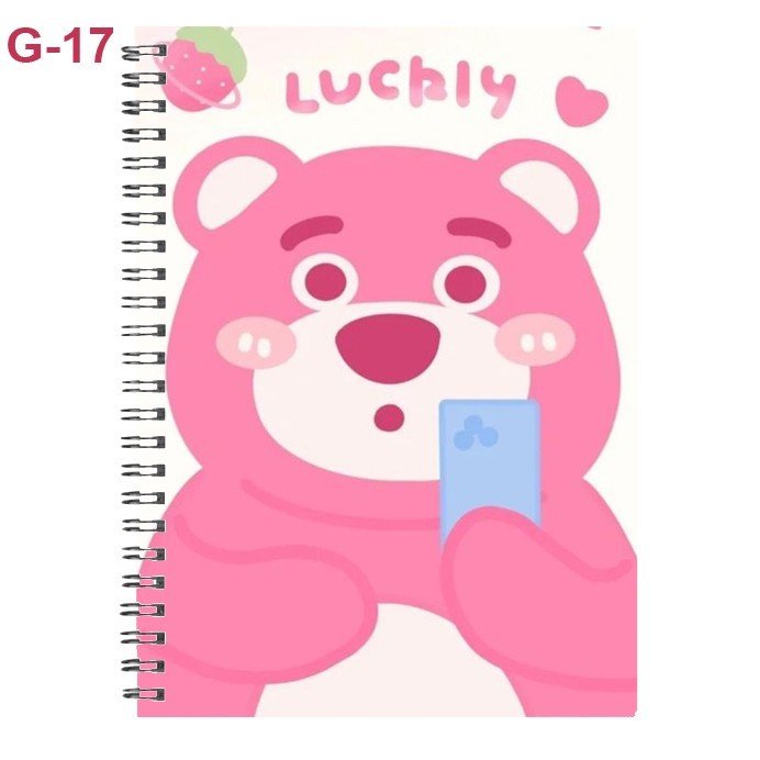 Sổ viết gấu dâu cute 200 trang a6/ sổ hình gấu dâu