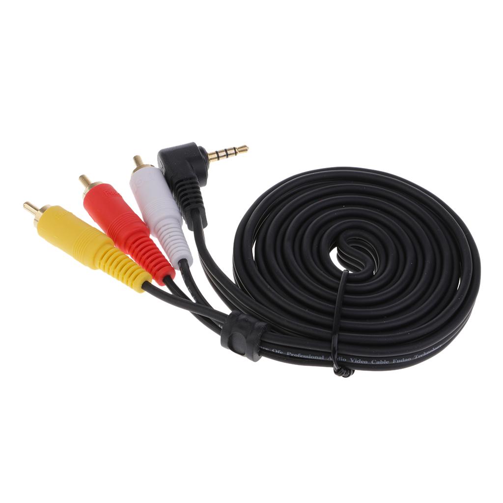 3.5mm Male To 3-RCA Male Adapter Audio Stereo Extension Cable