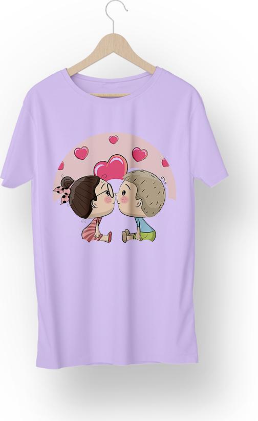 Áo Thun Couple Unisex ATLAN Form Rộng Hàn Quốc Mã TKA1 Màu Tím - XXL - XXL