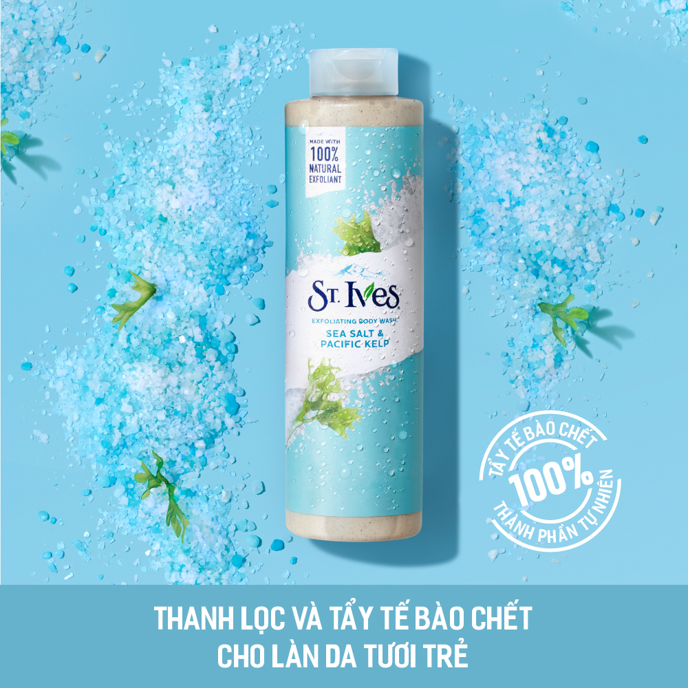 Combo 2 chai Sữa tắm dưỡng da St.Ives Muối biển 473ml