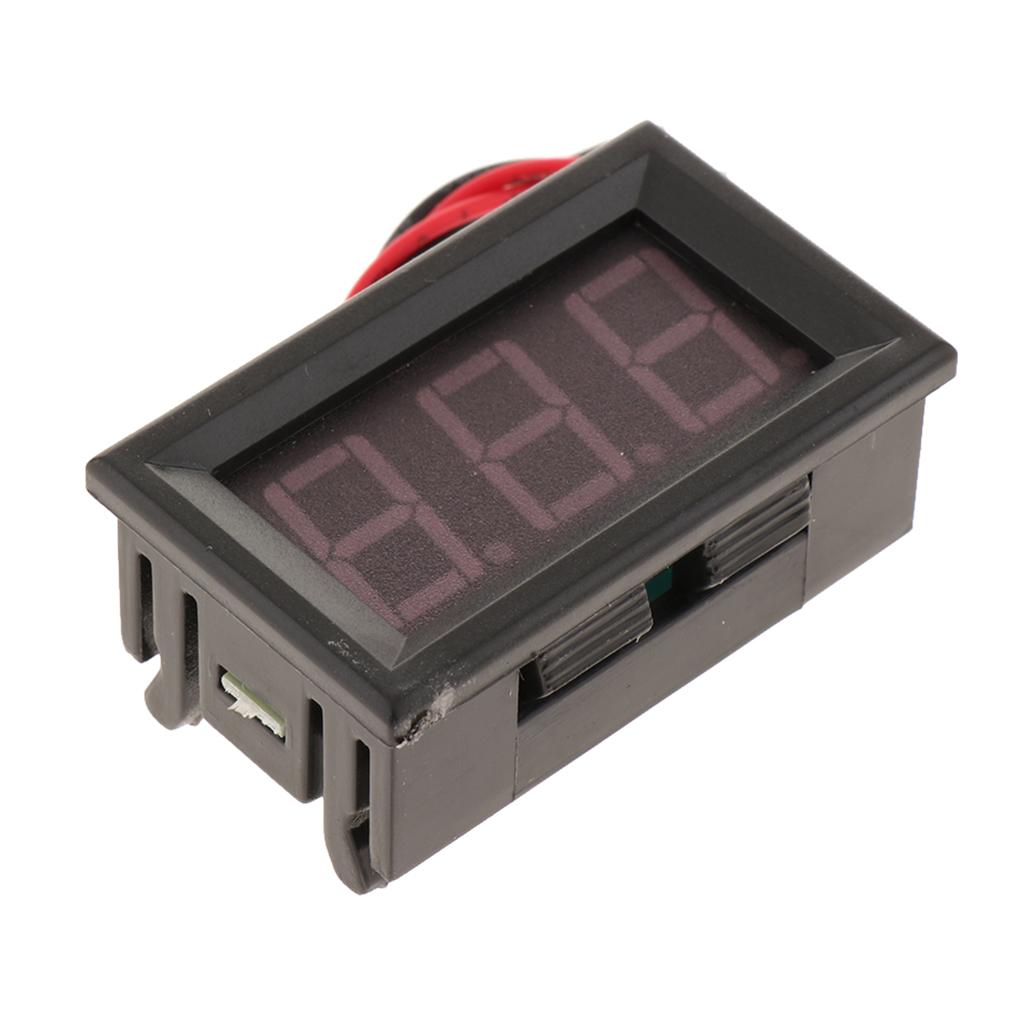 Mini DC 3.5-30V Voltmeter LED Panel 3-Digital Display Voltage Meter 2-wire