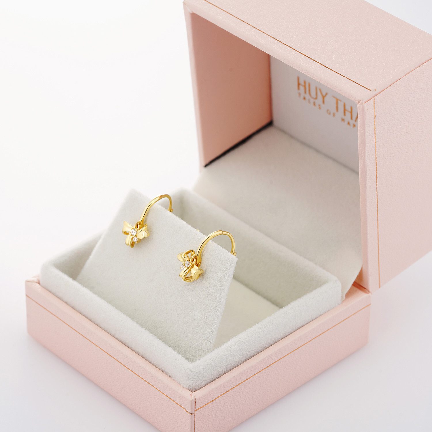 Hình ảnh Bông Tai Nữ Vàng 14K BT435 Huy Thanh Jewelry