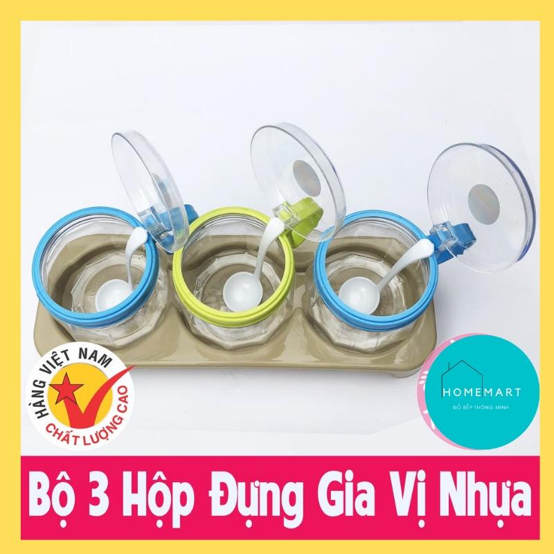 Bộ 3 Lọ Đựng Gia Vị Nhựa Việt Nhật - Hàng Việt Nam chất lượng cao