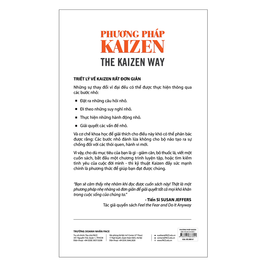 Sách PACE Books - Phương pháp Kaizen (One Small Step) - Robert Maurer