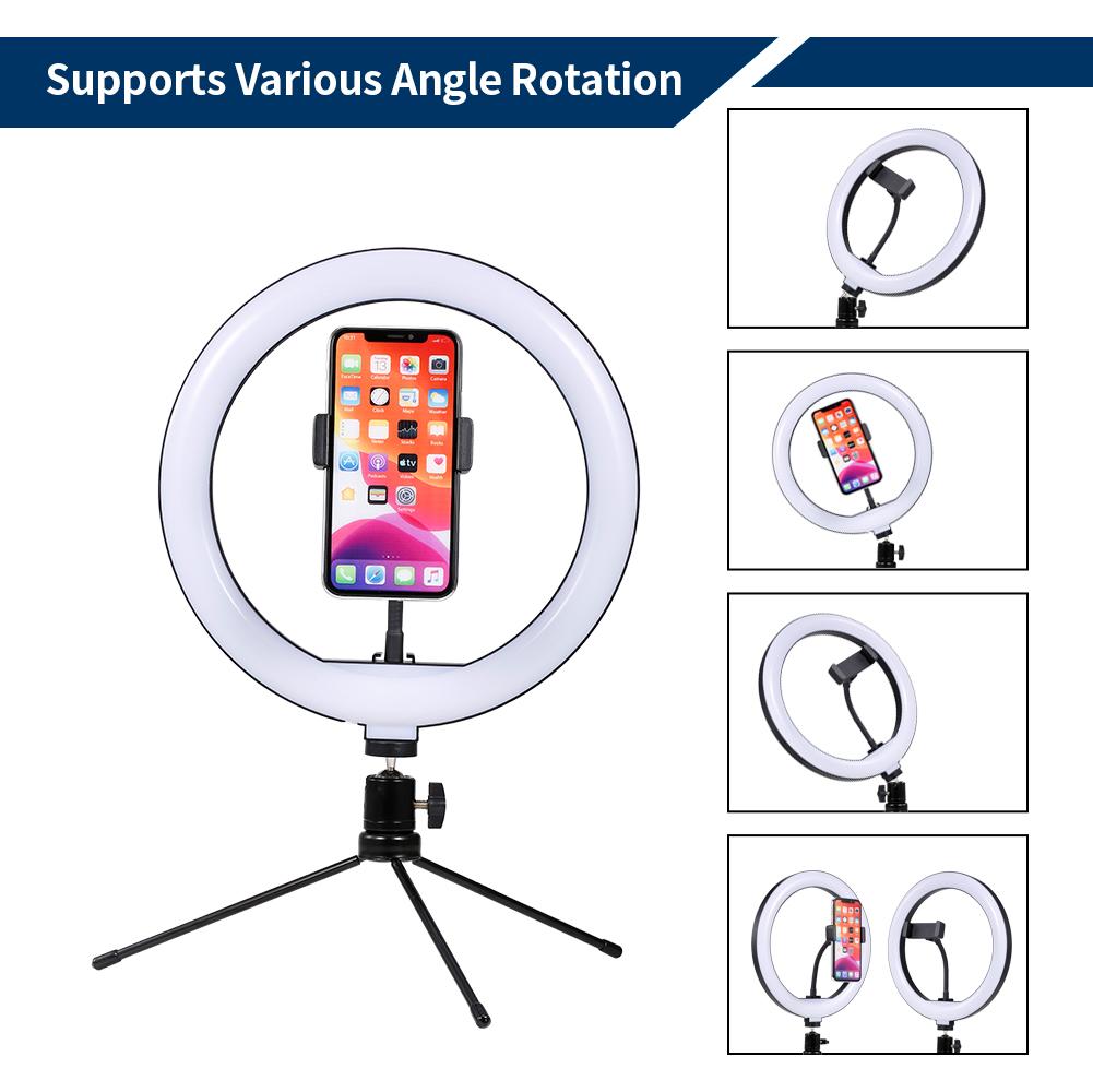 Đèn tự sướng LED Ring Light có chân đế máy tính để bàn phích cắm USB cho YouTube Tik Tok Live 10 inch