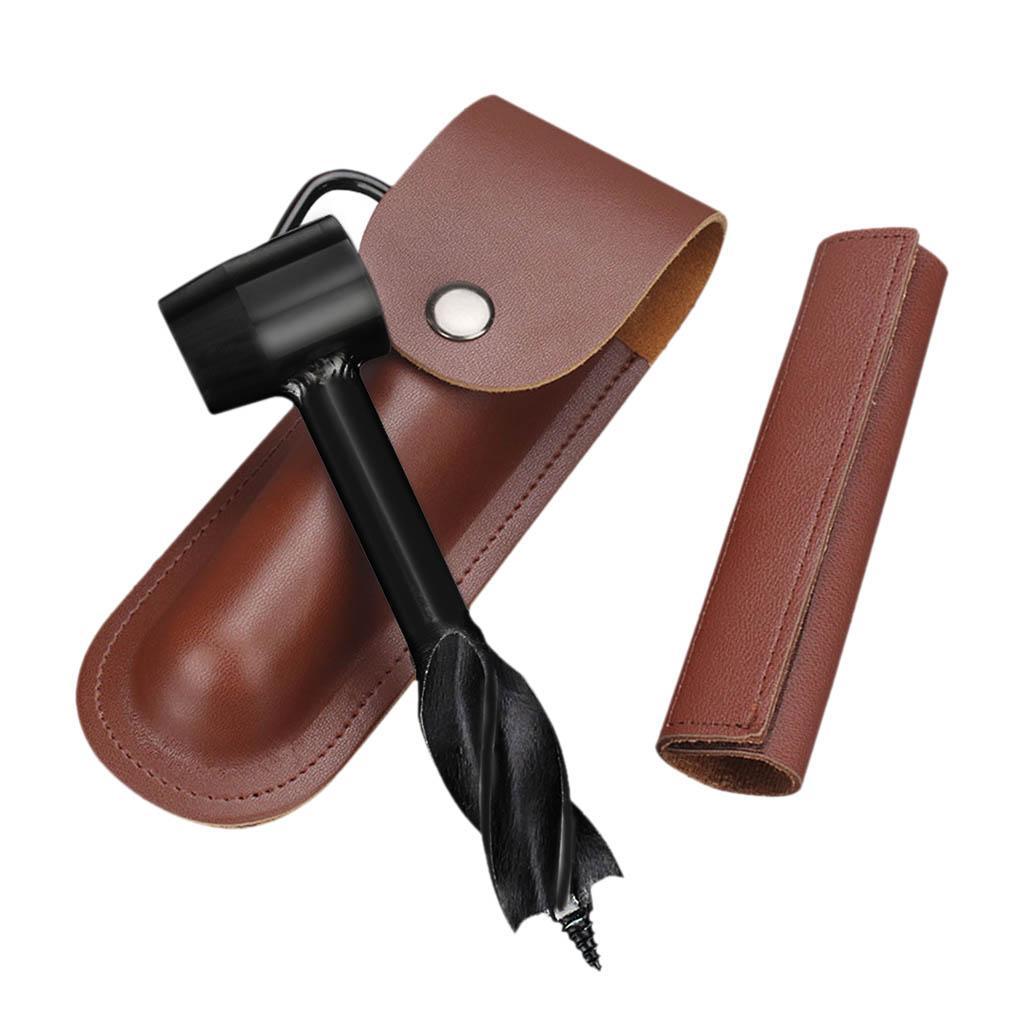 Hand Wood Auger Drill Bit Wrench Survival Emergency Tool for Camping Backpacking