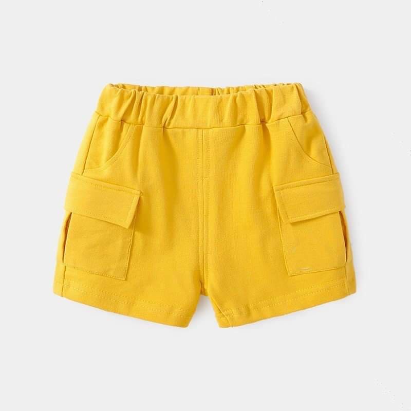 Quần Short Túi Hộp Cho Bé Trai Bé Gái Chất Đũi Mát Nhẹ Size 10-35kg - vàng - 4(10-13kg) 6(14-17kg) S(18-21kg) M(22-25kg) L(26-29kg) XL(30-35kg)