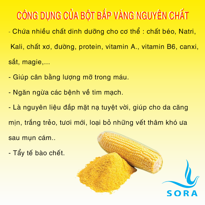 Sora Bột bắp vàng cao cấp nguyên chất