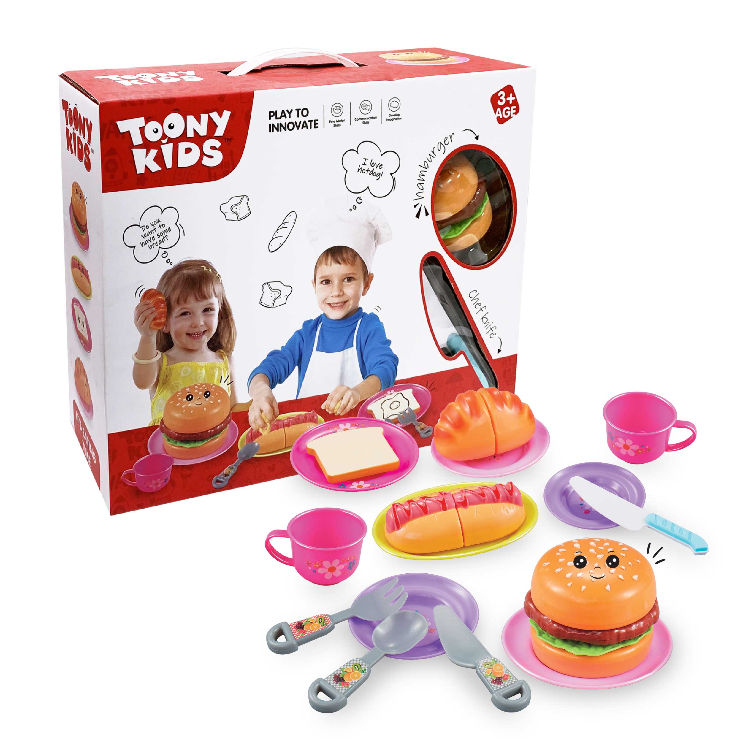 Đồ Chơi Bộ Nấu Ăn 30 TOONYKIDS - Đồ Chơi Nhà Bếp Cho Bé - It's Eating Time TN132