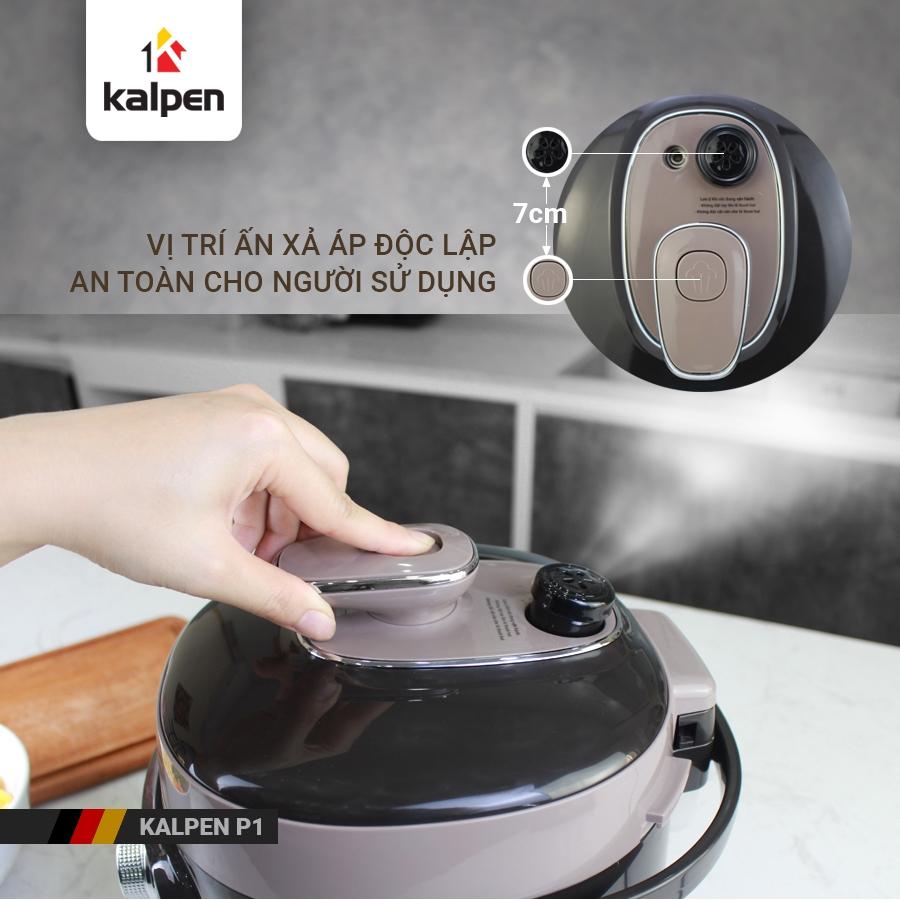Nồi Áp Suất Điện-Nồi Cơm Điện-Nồi Đa Năng Cao Cấp Model P1 2.5L Hàng Chính Hãng KALPEN-GIA DỤNG ĐỨC Bảo Hành 2 Năm