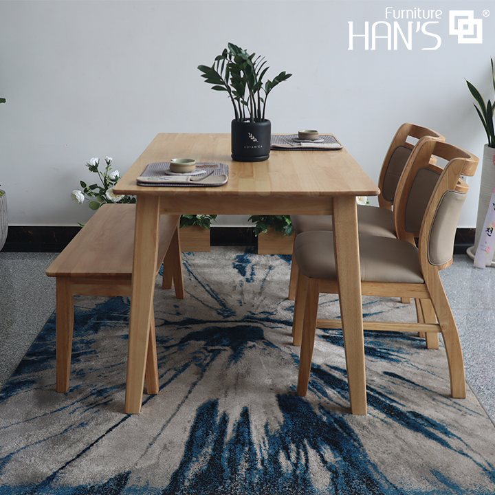 Bộ Bàn Ghế Hàn Quốc BIANCA 2 Chair Bench (BIB2C - NA)