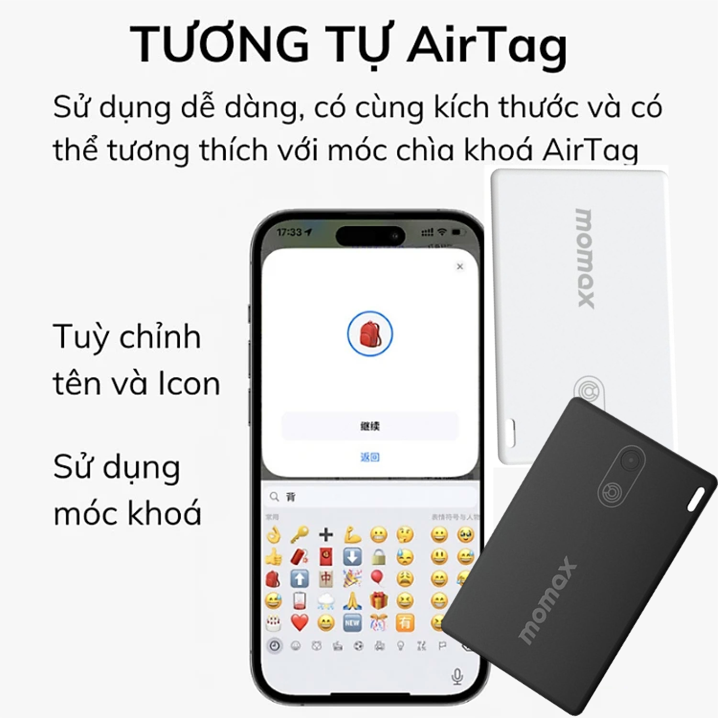 Định Vị GPS Momax PINCARD BR6 siêu mỏng bỏ ví sang trọng, định vị không giới hạn chống thất lạc đồ vật - Hàng chính hãng