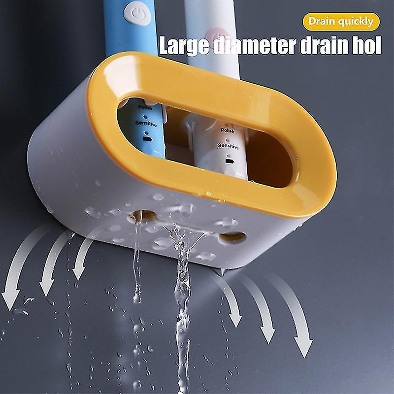 2PCS Double Hole Bàn chải đánh răng phòng tắm Bàn chải đánh răng điện Punch